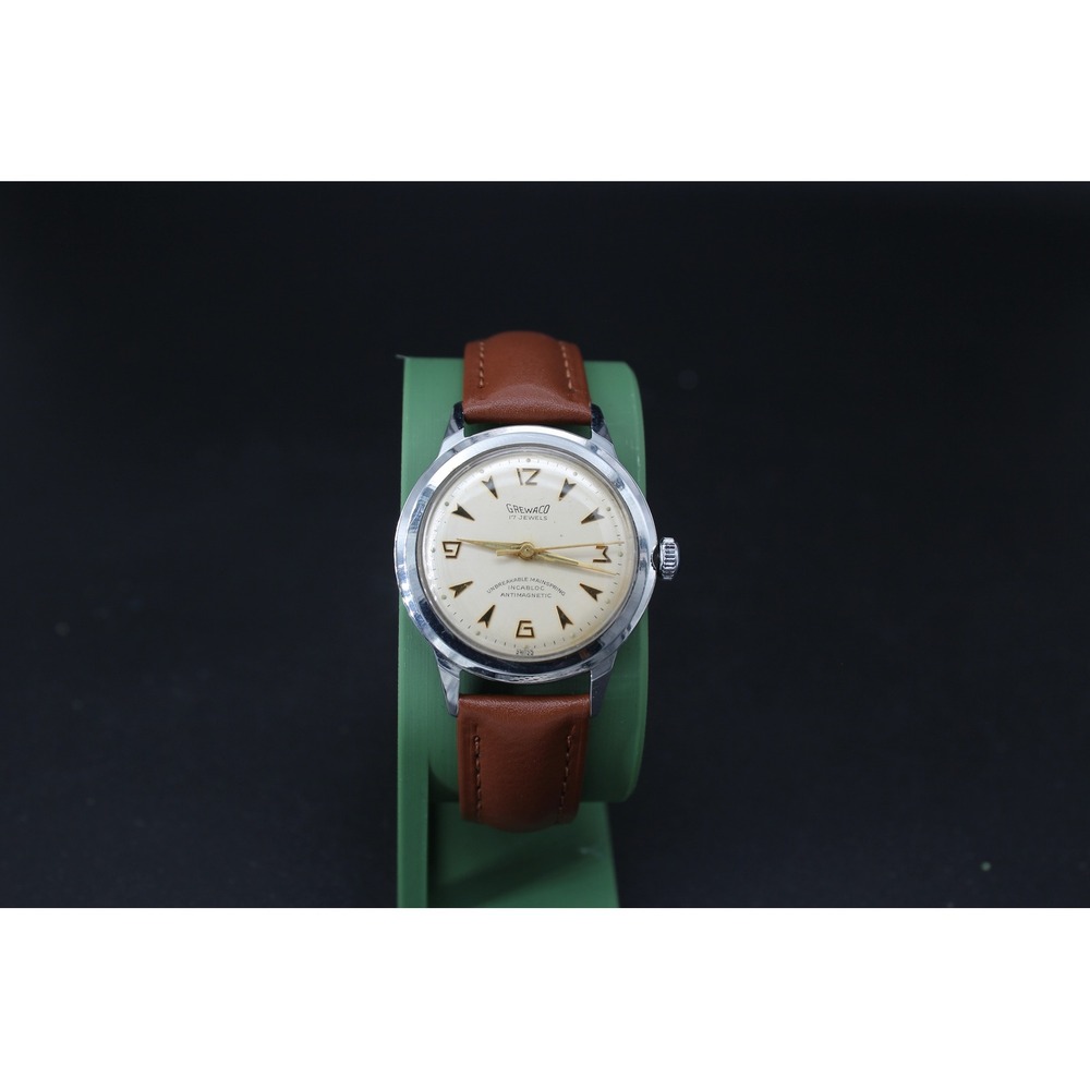 Vintage Grewaco 17 Jewel Swiss Manual Wind Antimagnetic Men's Watch